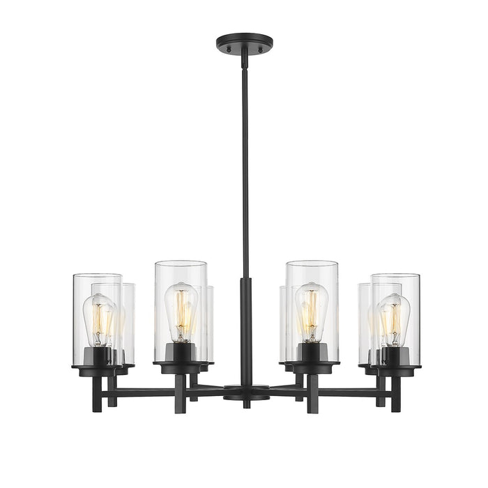 Millennium 495008-MB Eight Light Chandelier, Matte Black