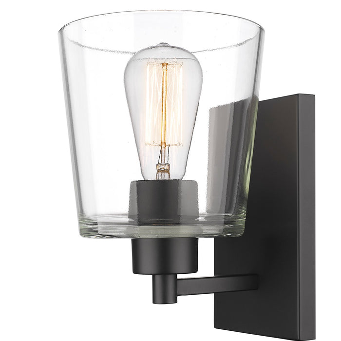 Millennium 496001-MB One Light Wall Sconce, Matte Black