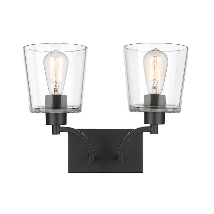 Millennium 496002-MB Two Light Vanity, Matte Black