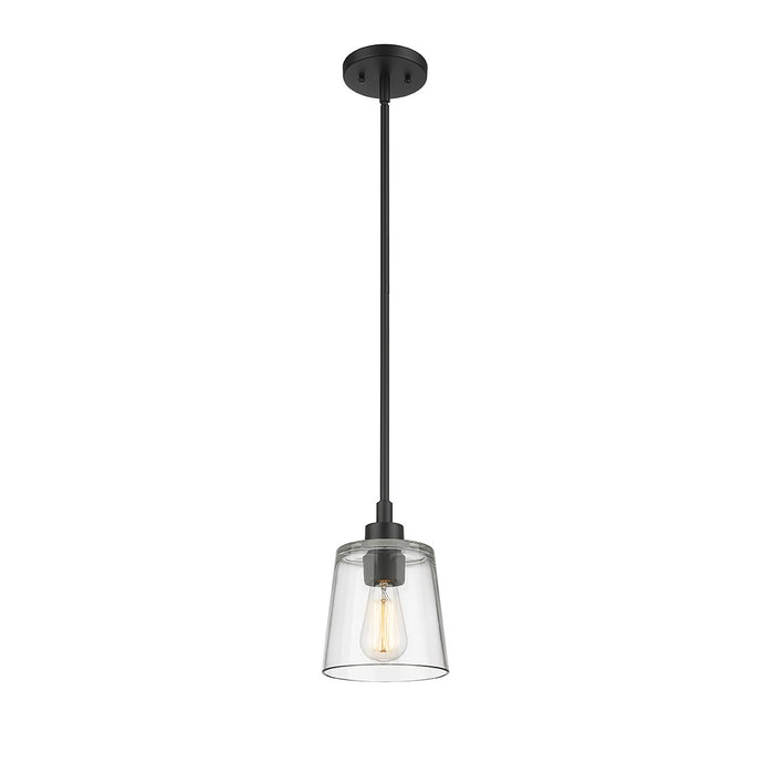 Millennium 497001-MB One Light Mini Pendant, Matte Black