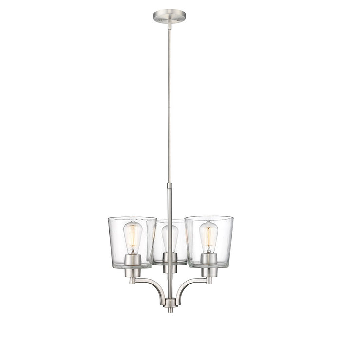 Millennium 497003-BN Three Light Chandelier, Brushed Nickel