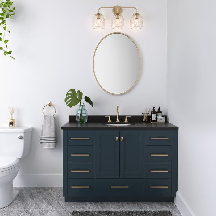 Millennium 498003-MG Three Light Vanity, Modern Gold