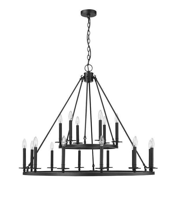 Millennium 46718-MB 18 Light Chandelier, Matte Black