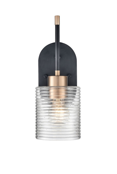 Millennium 9411-MB/MG One Light Wall Sconce, Matte Black Modern Gold