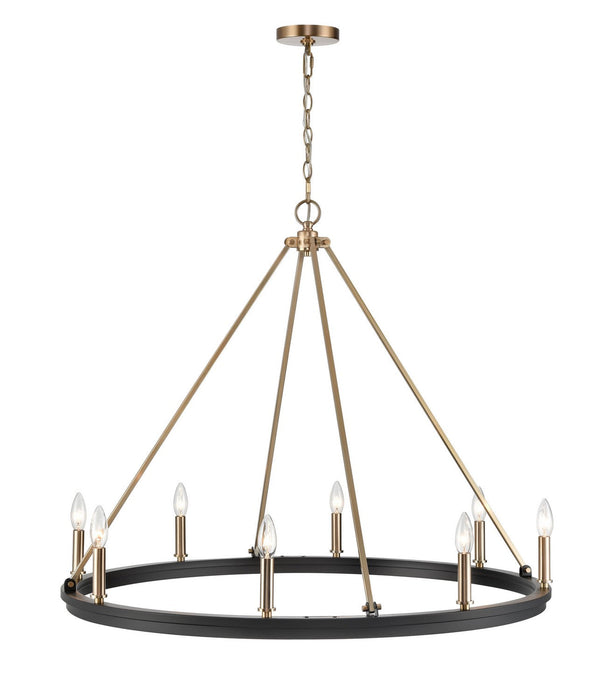 Millennium 9508-MB/MG Eight Light Chandelier, Matte Black Modern Gold (Display - Final Sale)