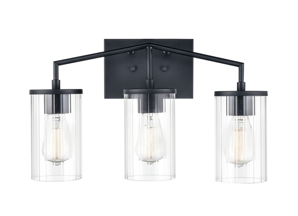 Millennium 9523-MB Three Light Vanity, Matte Black
