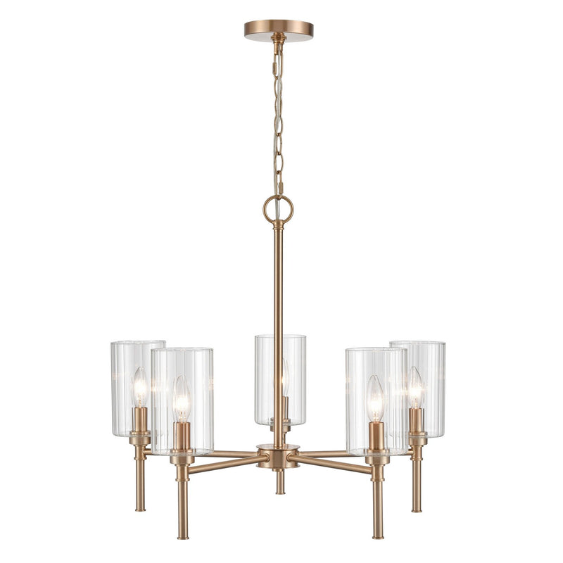 Millennium 9915-MG Five Light Chandelier, Modern Gold