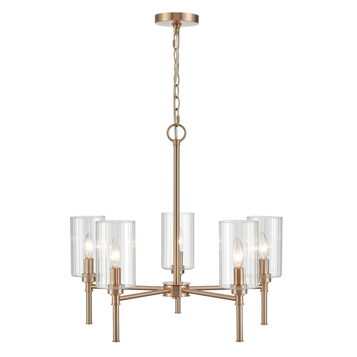 Millennium 9915-MG Five Light Chandelier, Modern Gold
