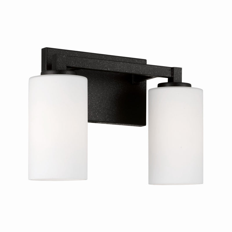 Capital Lighting 119821BI-545 Two Light Vanity, Black Iron