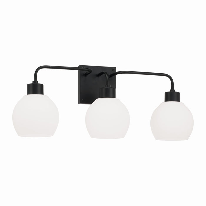 Capital Lighting 120031MB-540 Three Light Vanity, Matte Black