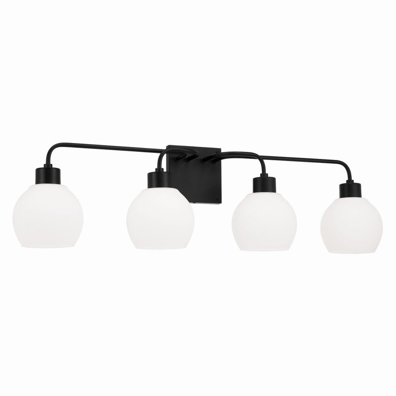 Capital Lighting 120041MB-540 Four Light Vanity, Matte Black