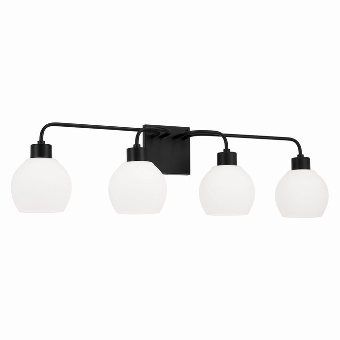 Capital Lighting 120041MB-540 Four Light Vanity, Matte Black