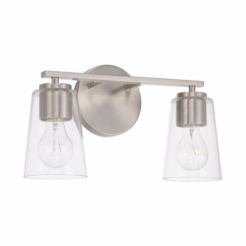 Capital Lighting 148621BN-537 Two Light Vanity, Brushed Nickel
