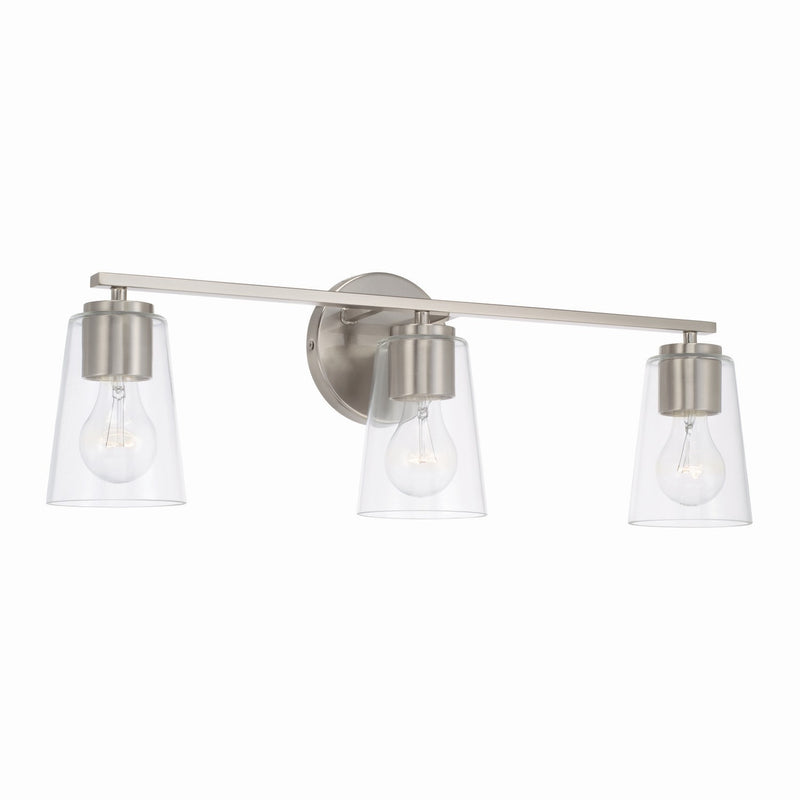 Capital Lighting 148631BN-537 Three Light Vanity, Brushed Nickel