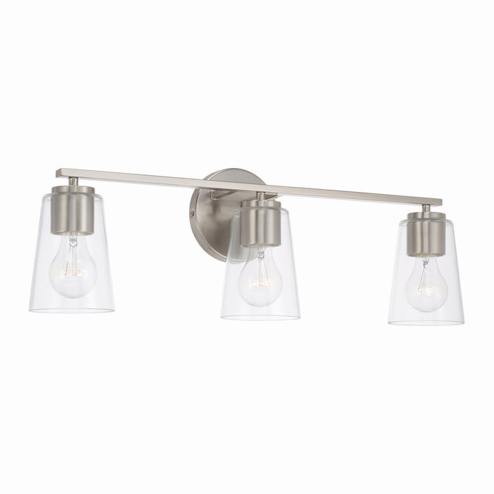 Capital Lighting 148631BN-537 Three Light Vanity, Brushed Nickel