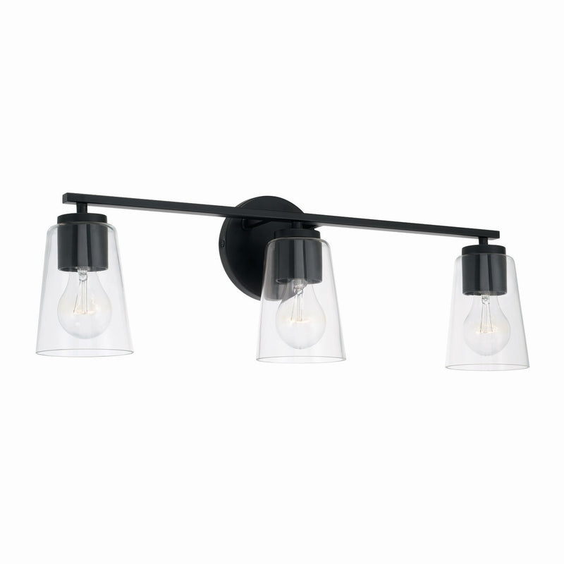 Capital Lighting 148631MB-537 Three Light Vanity, Matte Black