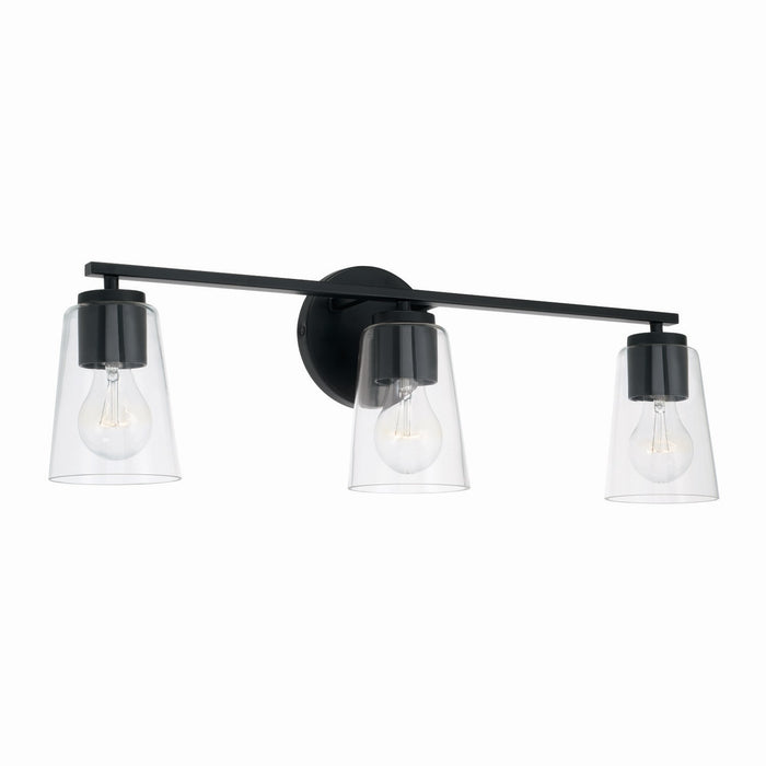 Capital Lighting 148631MB-537 Three Light Vanity, Matte Black