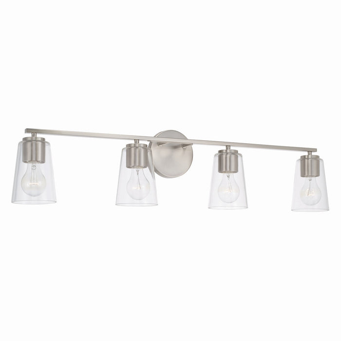 Capital Lighting 148641BN-537 Four Light Vanity, Brushed Nickel