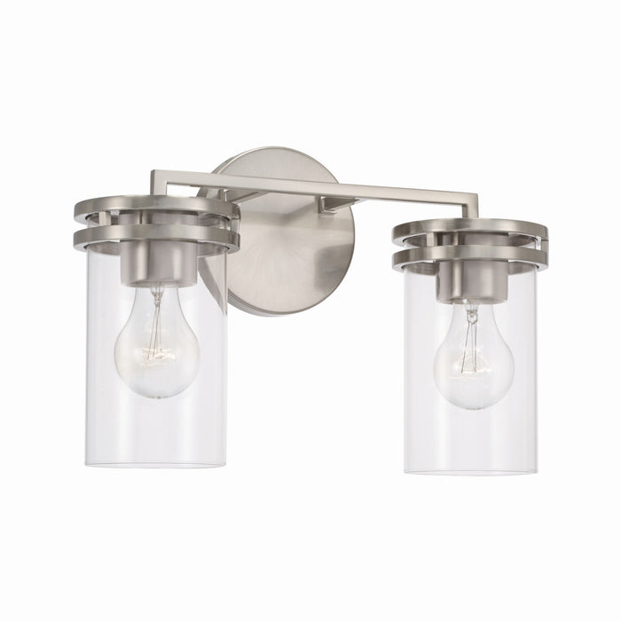 Capital Lighting 148721BN-539 Two Light Vanity, Brushed Nickel