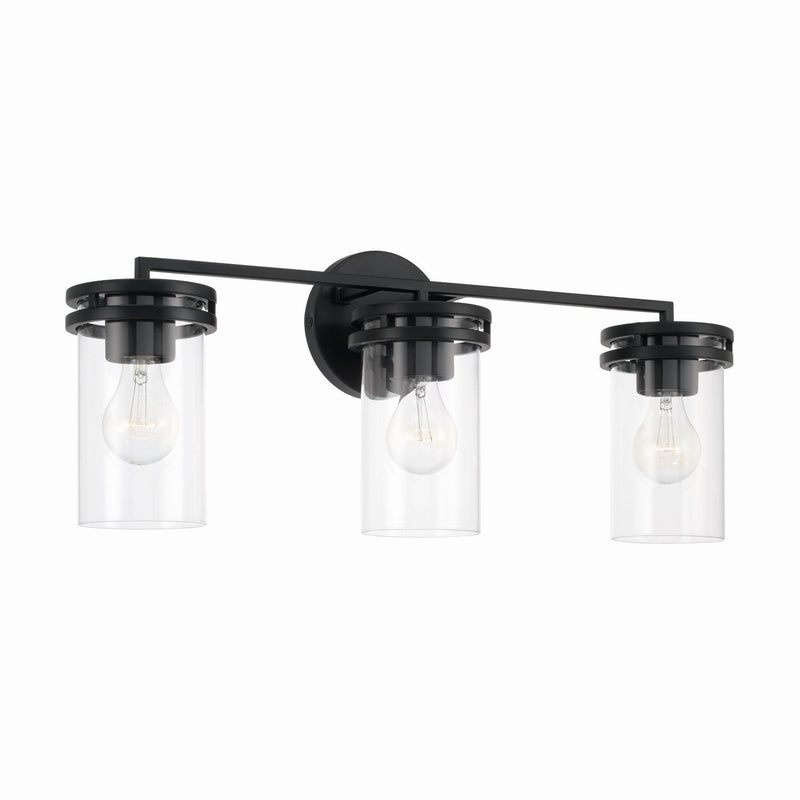 Capital Lighting 148731MB-539 Three Light Vanity, Matte Black