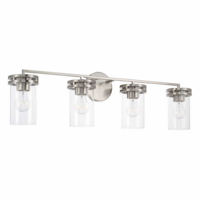 Capital Lighting 148741BN-539 Four Light Vanity, Brushed Nickel