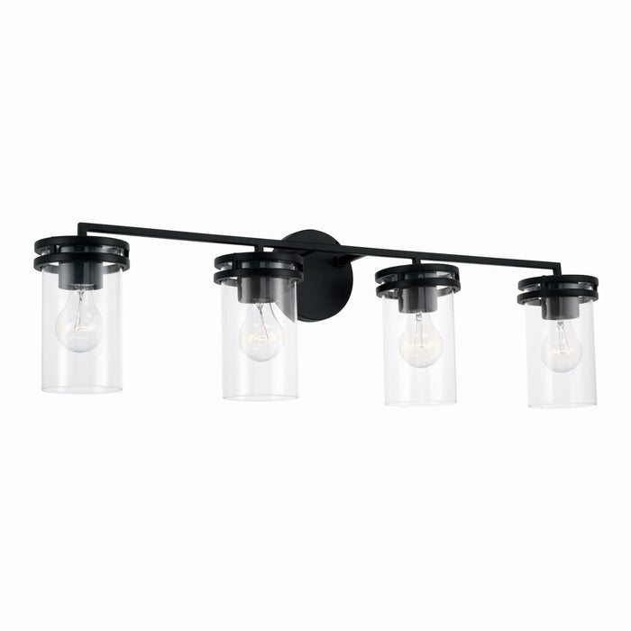Capital Lighting 148741MB-539 Four Light Vanity, Matte Black