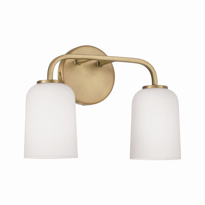 Capital Lighting 148821AD-542 Two Light Vanity, Aged Brass