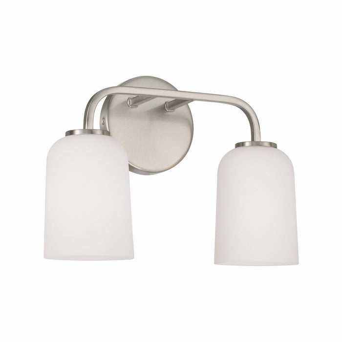 Capital Lighting 148821BN-542 Two Light Vanity, Brushed Nickel