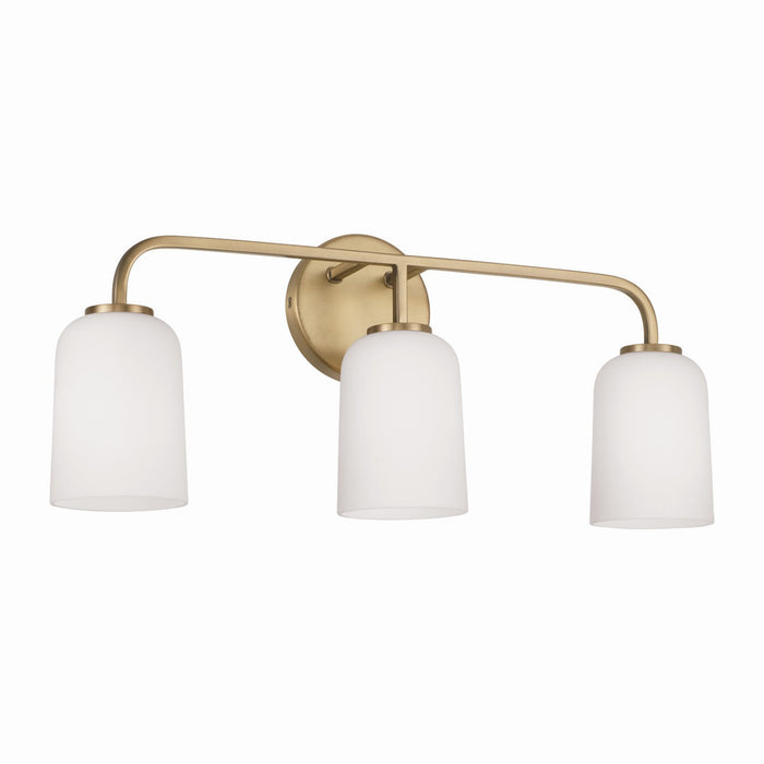 Capital Lighting 148831AD-542 Three Light Vanity, Aged Brass