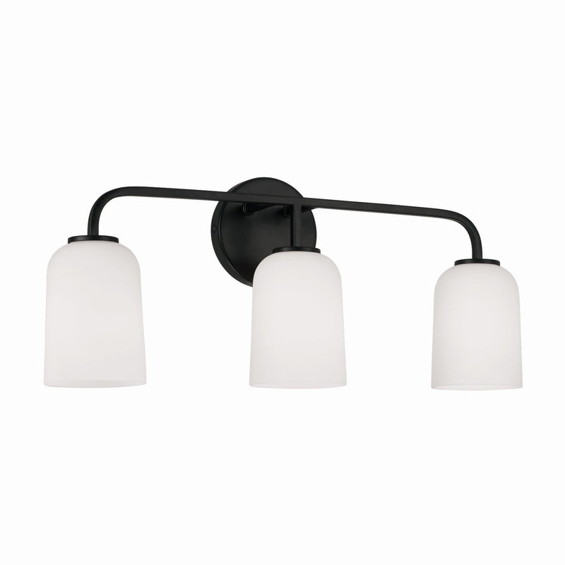 Capital Lighting 148831MB-542 Three Light Vanity, Matte Black