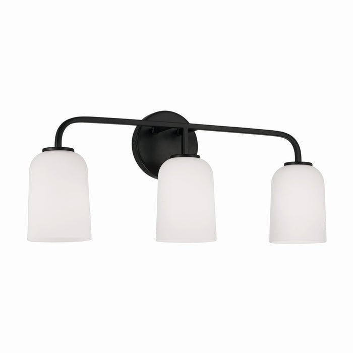 Capital Lighting 148831MB-542 Three Light Vanity, Matte Black