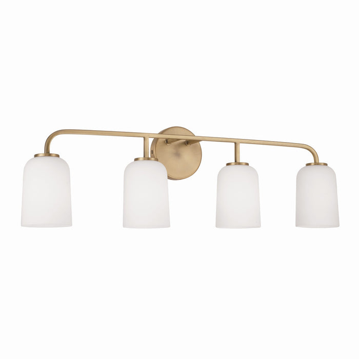 Capital Lighting 148841AD-542 Four Light Vanity, Aged Brass