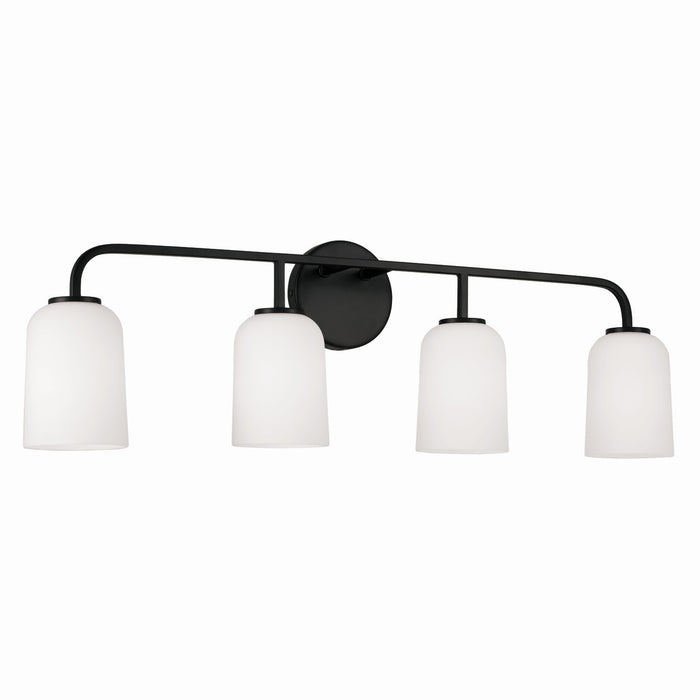 Capital Lighting 148841MB-542 Four Light Vanity, Matte Black