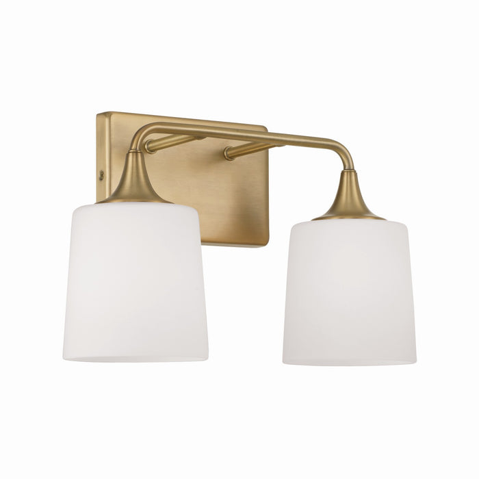 Capital Lighting 148921AD-541 Two Light Vanity, Aged Brass