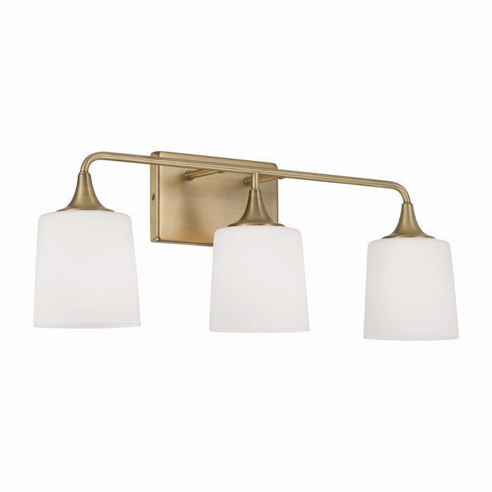 Capital Lighting 148931AD-541 Three Light Vanity, Aged Brass