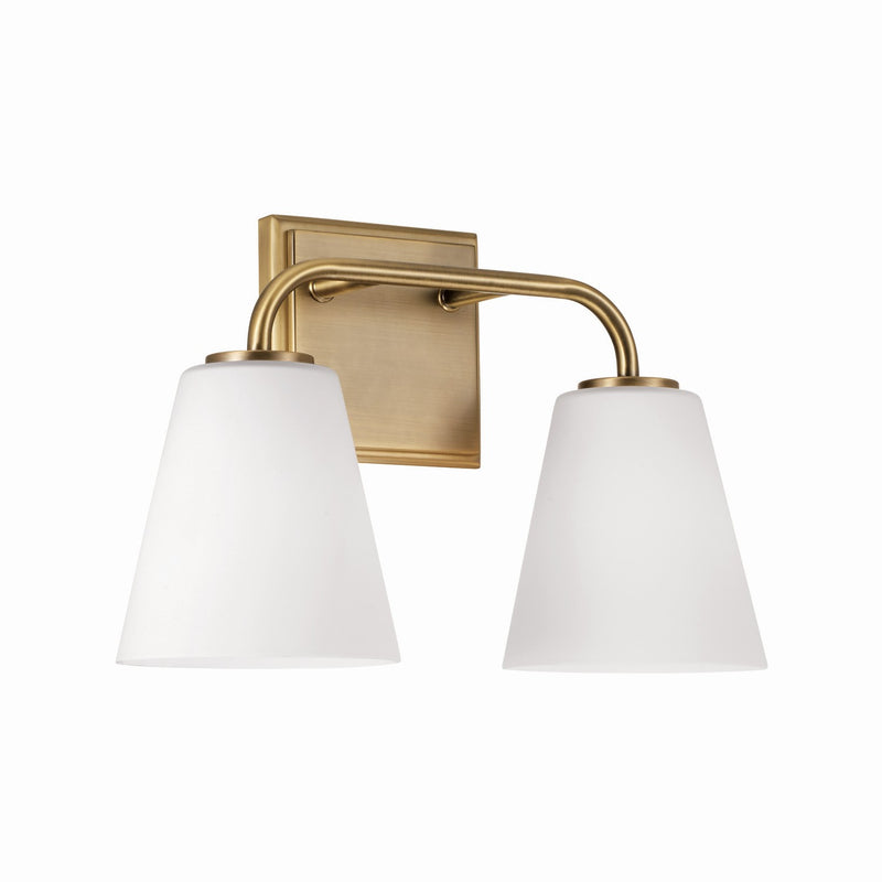 Capital Lighting 149421AD-543 Two Light Vanity, Aged Brass