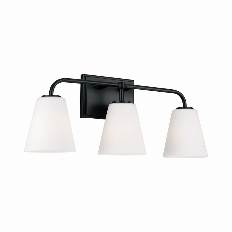 Capital Lighting 149431MB-543 Three Light Vanity, Matte Black