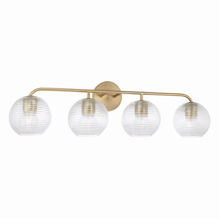 Capital Lighting 149941MA-544 Four Light Vanity, Matte Brass