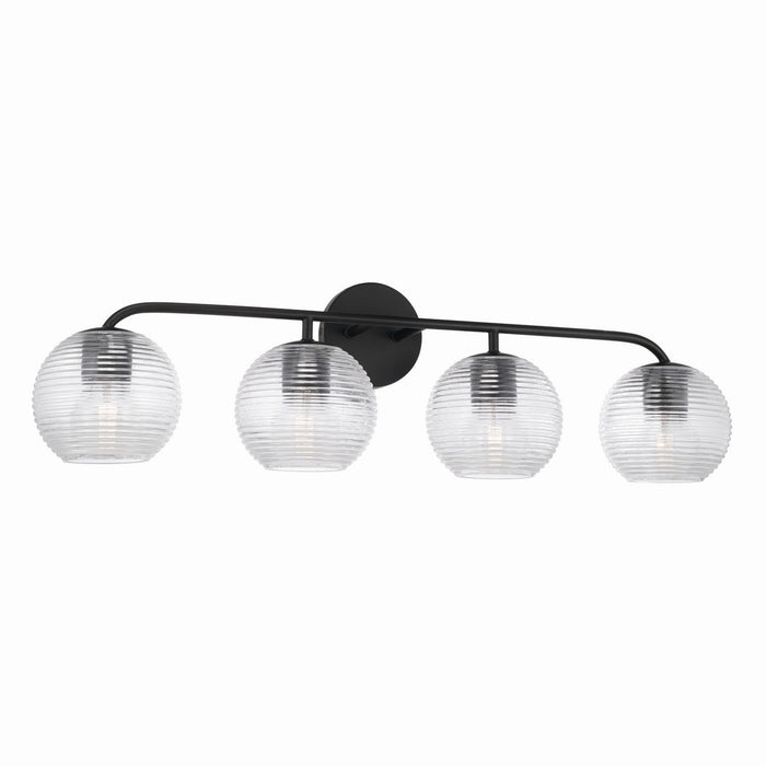 Capital Lighting 149941MB-544 Four Light Vanity, Matte Black
