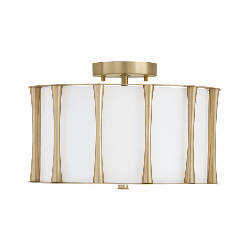 Capital Lighting 244631MA Three Light Dual Mount Semi Flush/Pendant, Matte Brass