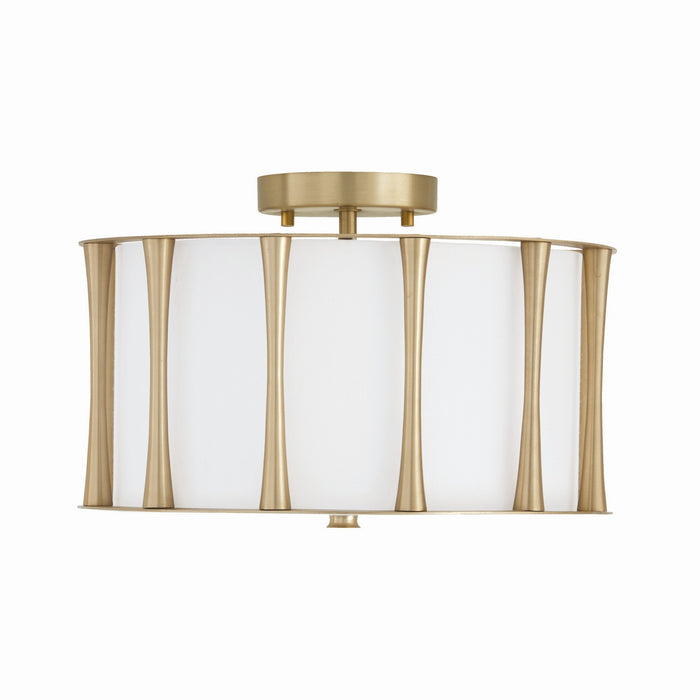 Capital Lighting 244631MA Three Light Dual Mount Semi Flush/Pendant, Matte Brass