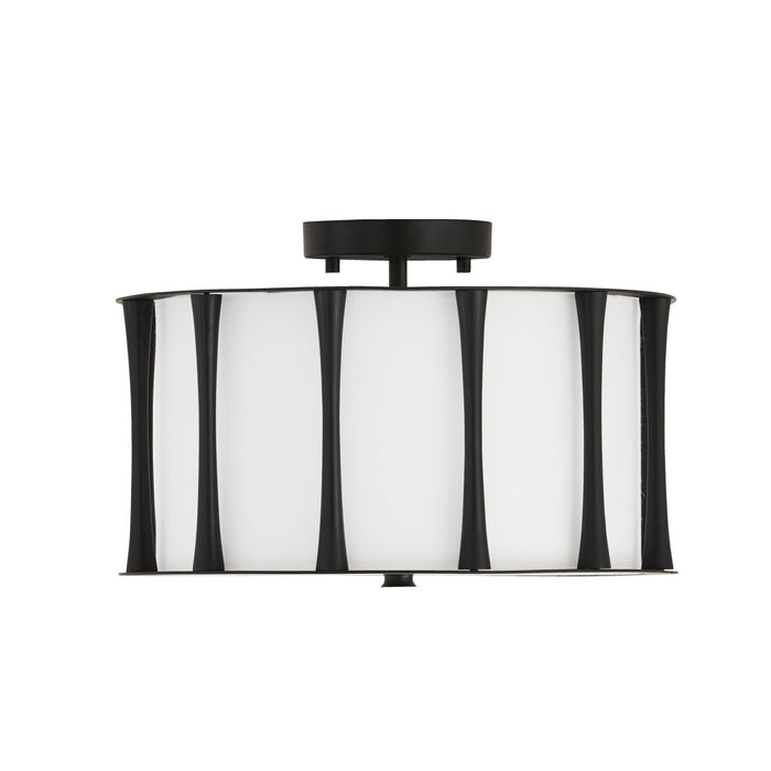 Capital Lighting 244631MB Three Light Dual Mount Semi Flush/Pendant, Matte Black