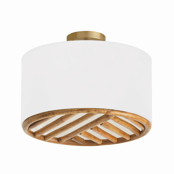 Capital Lighting 247431MA Three Light Dual Mount Semi Flush/Pendant, Matte Brass