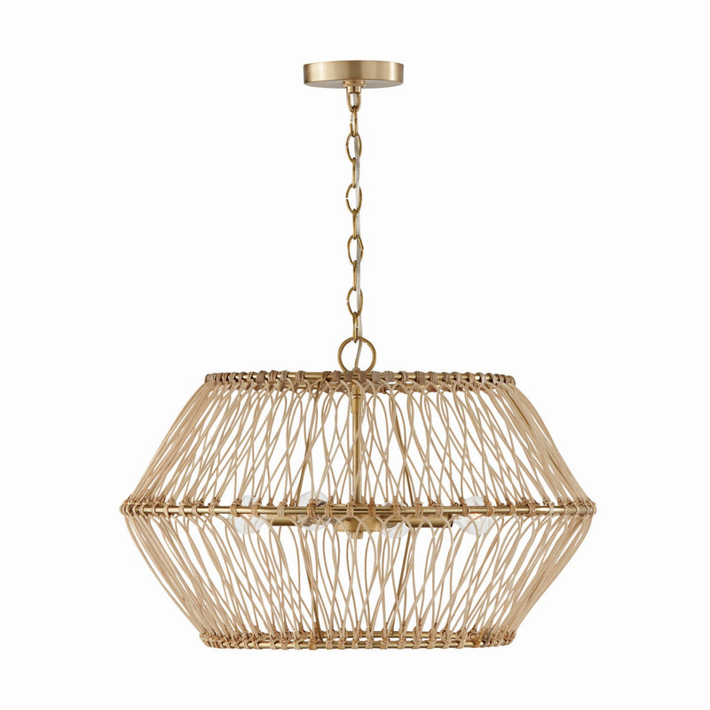 Capital Lighting 344142MA Four Light Pendant, Matte Brass