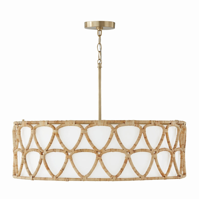 Capital Lighting 347242MA Four Light Pendant, Matte Brass