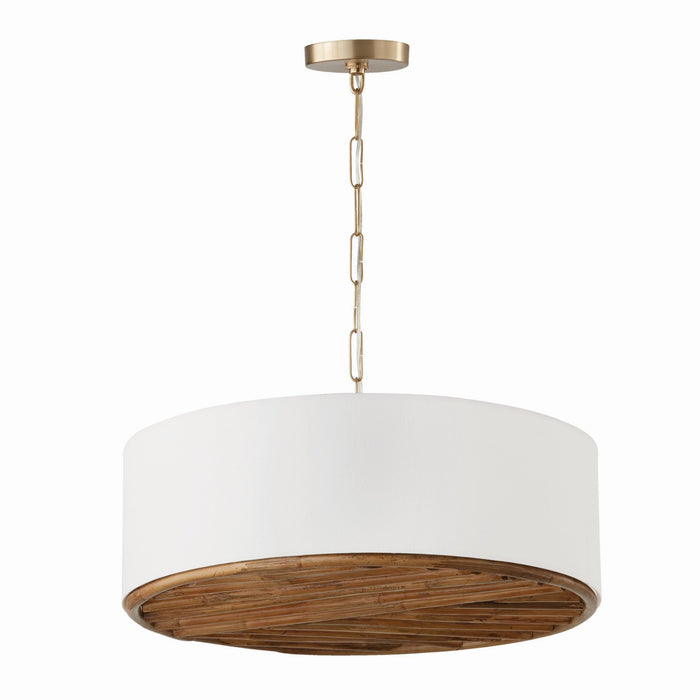 Capital Lighting 347441MA Four Light Pendant, Matte Brass