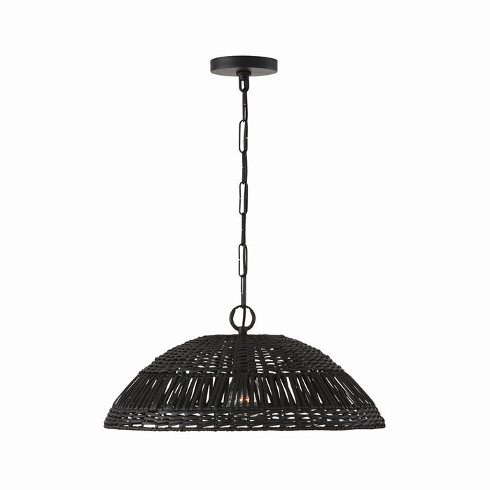 Capital Lighting 347511MB One Light Pendant, Matte Black