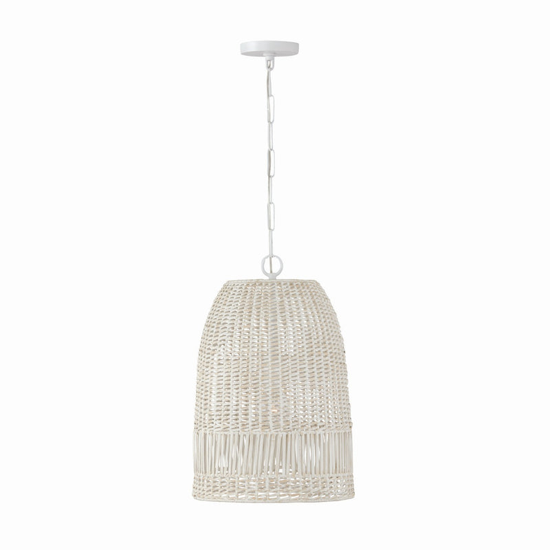 Capital Lighting 347512HH One Light Pendant, Chalk White