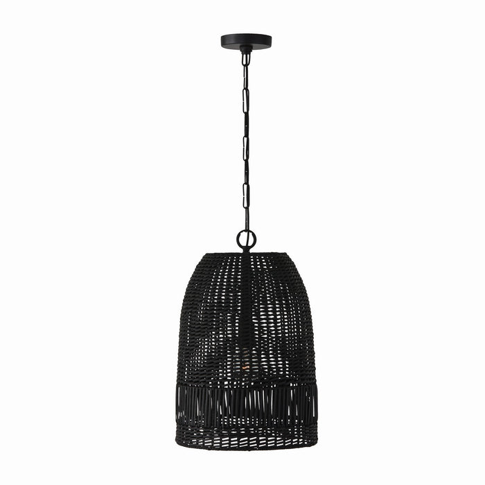 Capital Lighting 347512MB One Light Pendant, Matte Black