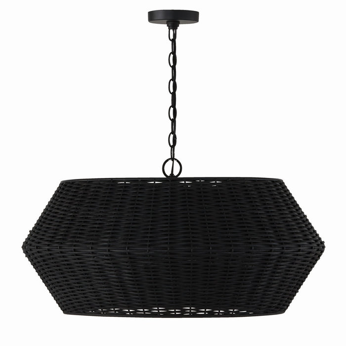 Capital Lighting 347861MB Six Light Pendant, Matte Black